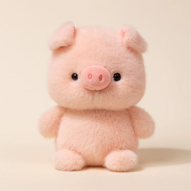 Desk companion plush toy, piggy, about 16.27cm