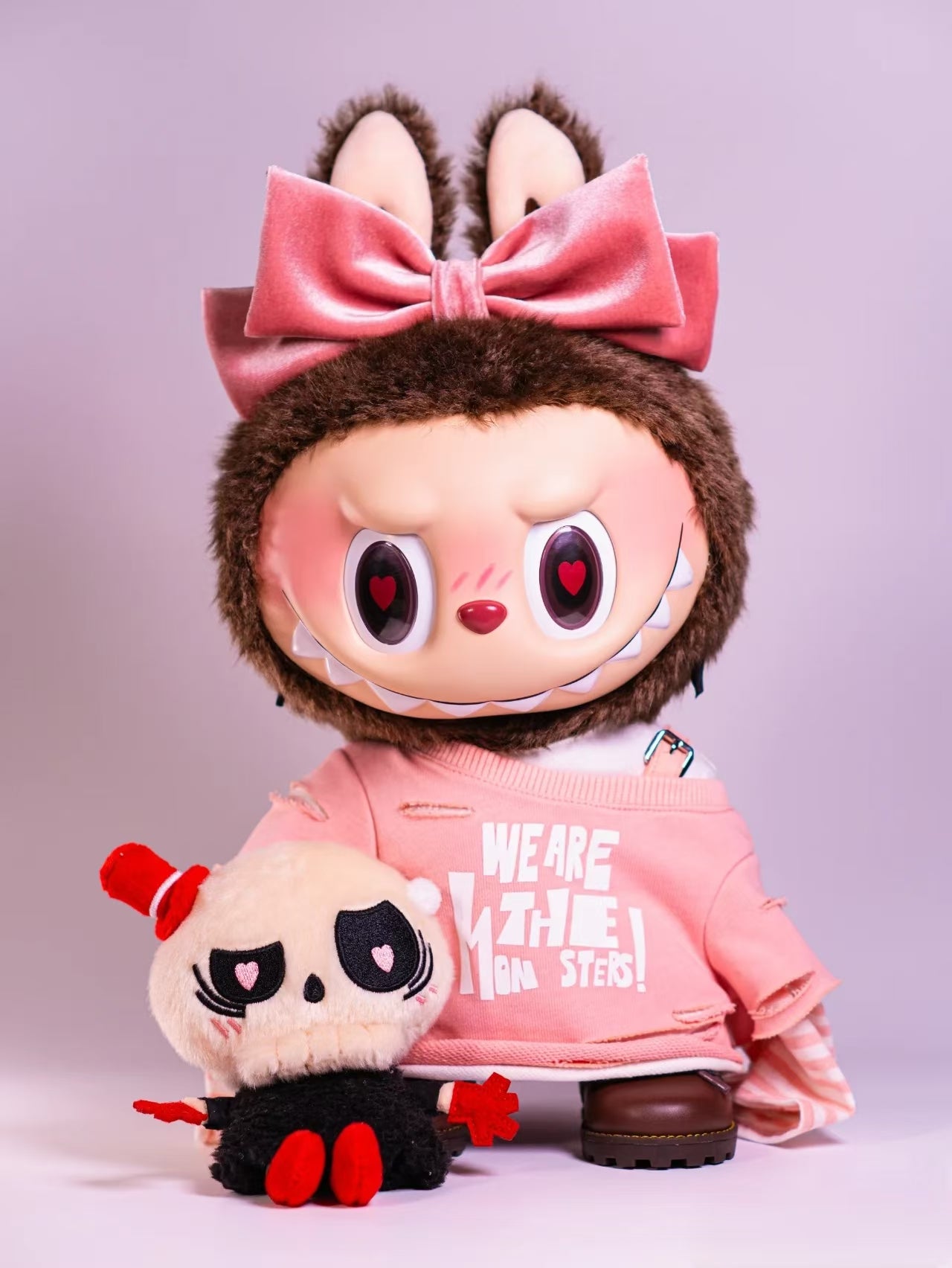 (pre)LABUBU Catch me if you like me（pink&white） rubber-lined plush doll