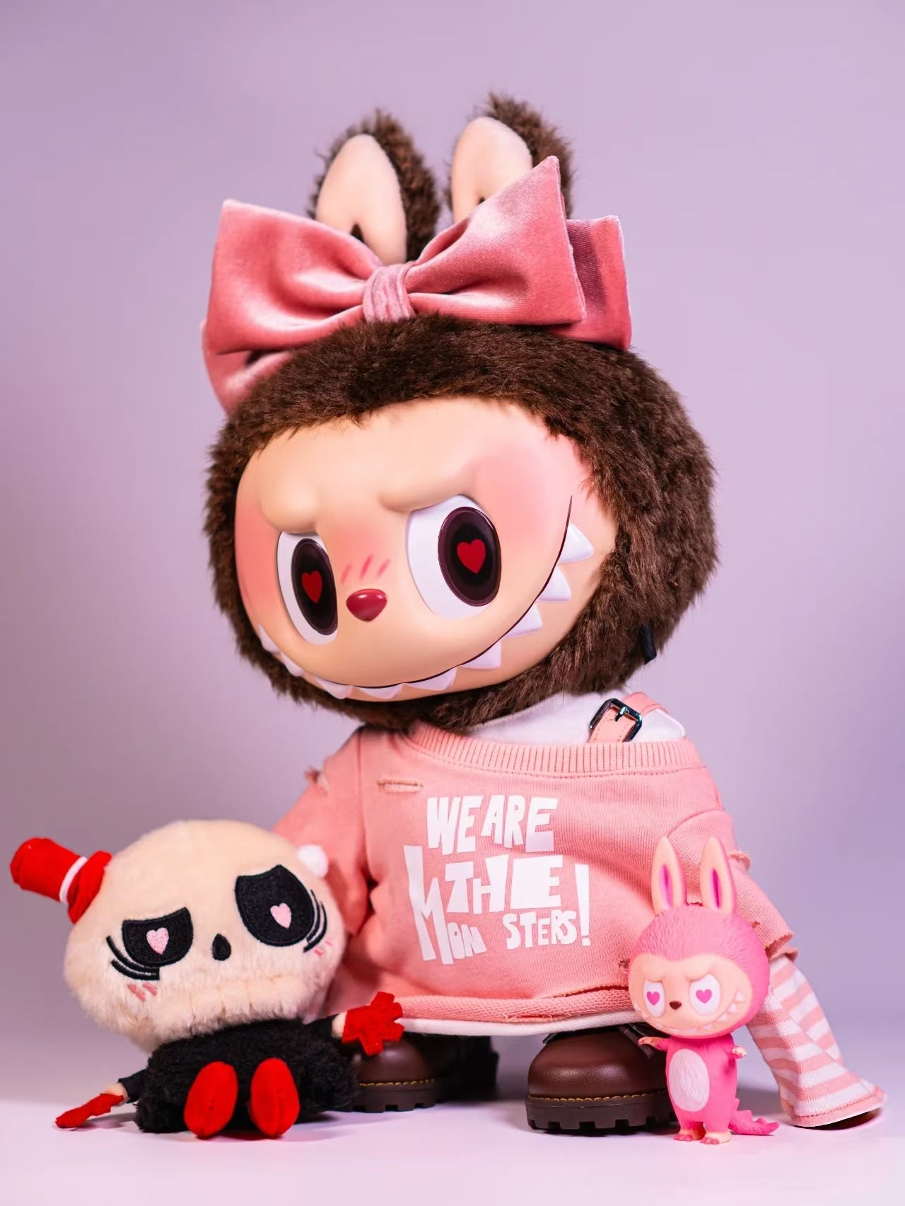 (pre)LABUBU Catch me if you like me（pink&white） rubber-lined plush doll